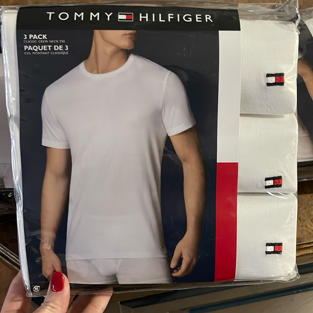 New in package Tommy Hilfiger white T shirts